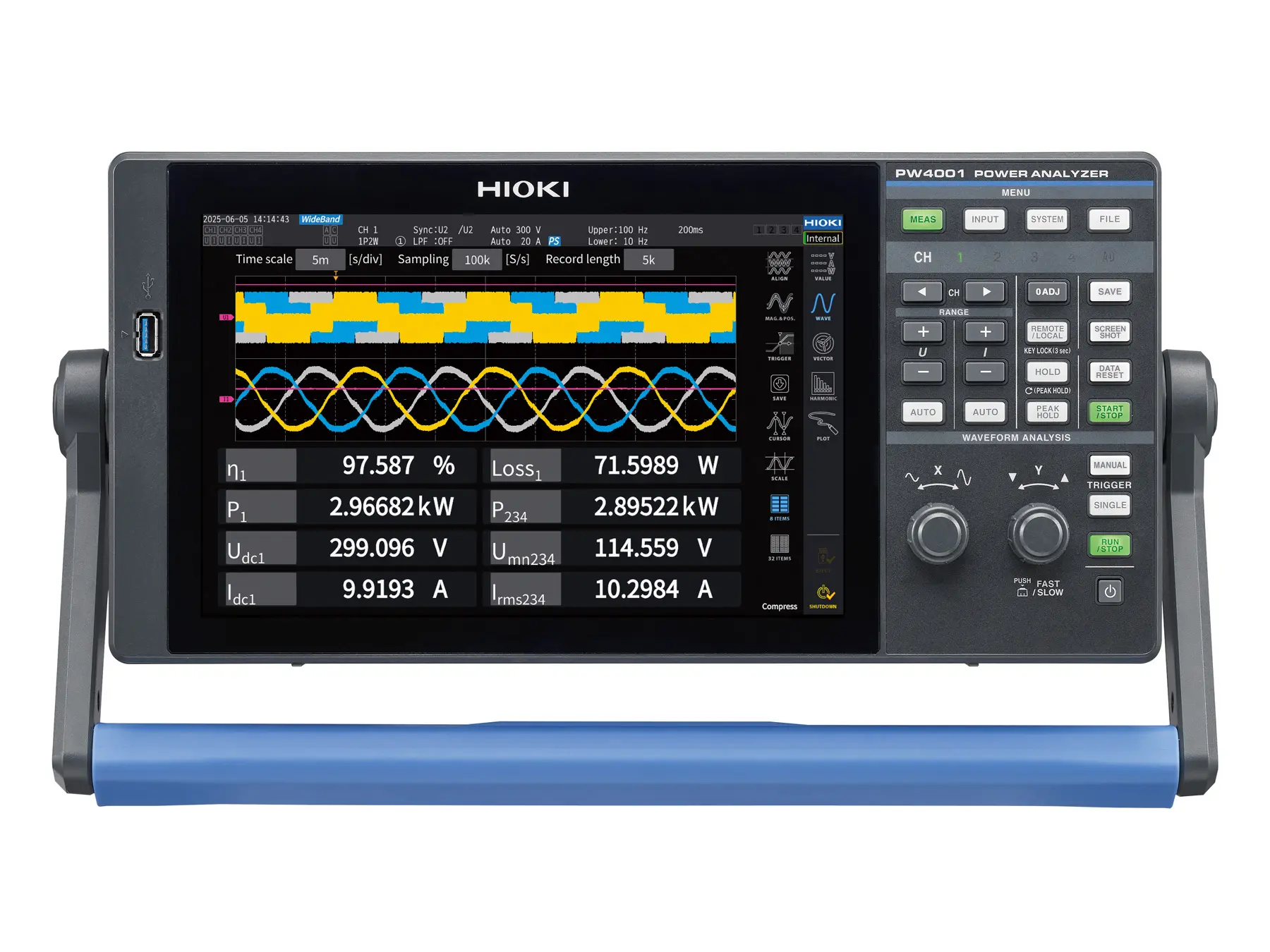 HIOKI PW4001 4-channel power analyzer dc to 600khz