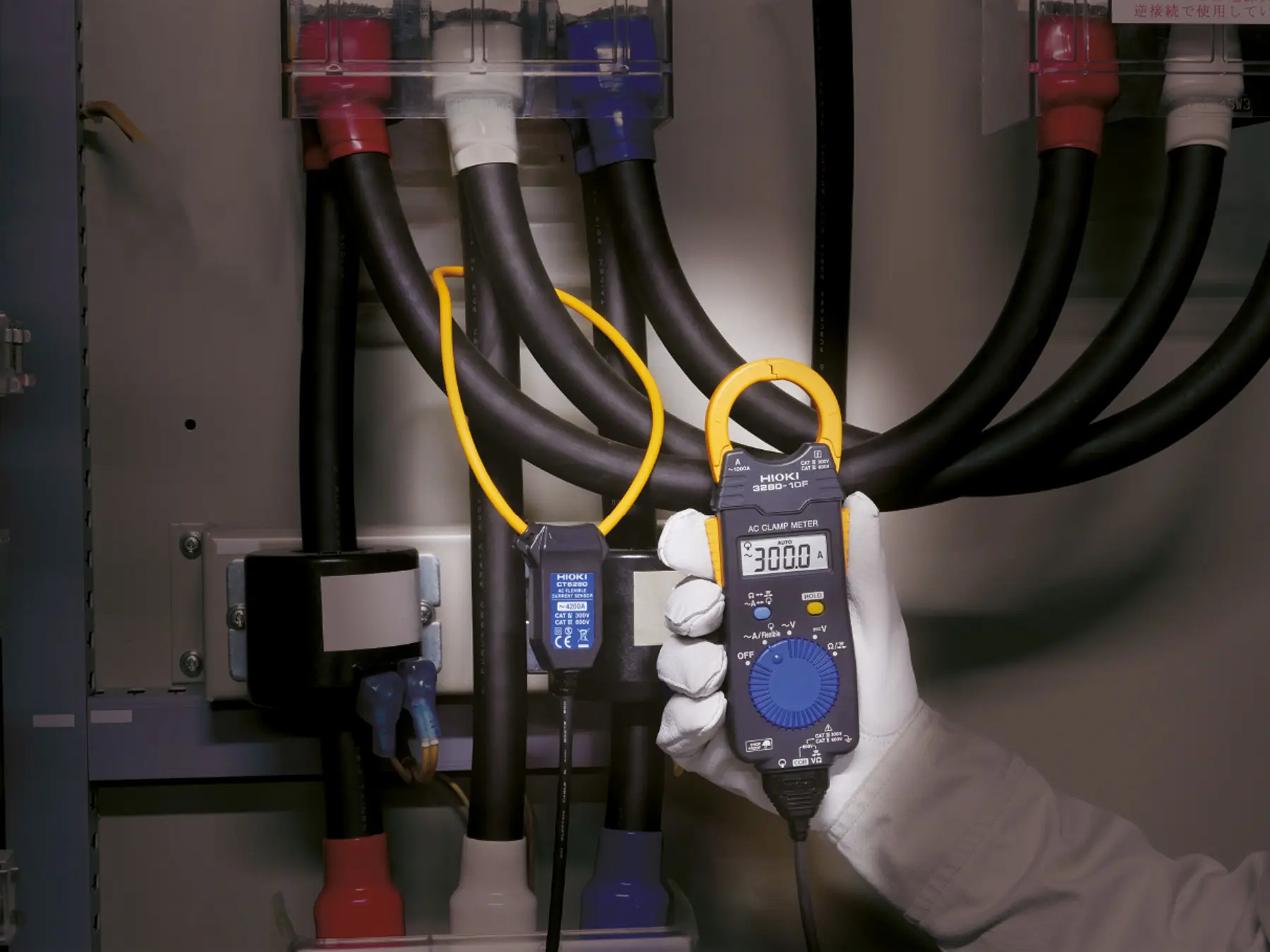 HIOKI CT6280 flexible current sensor 4200a small space access