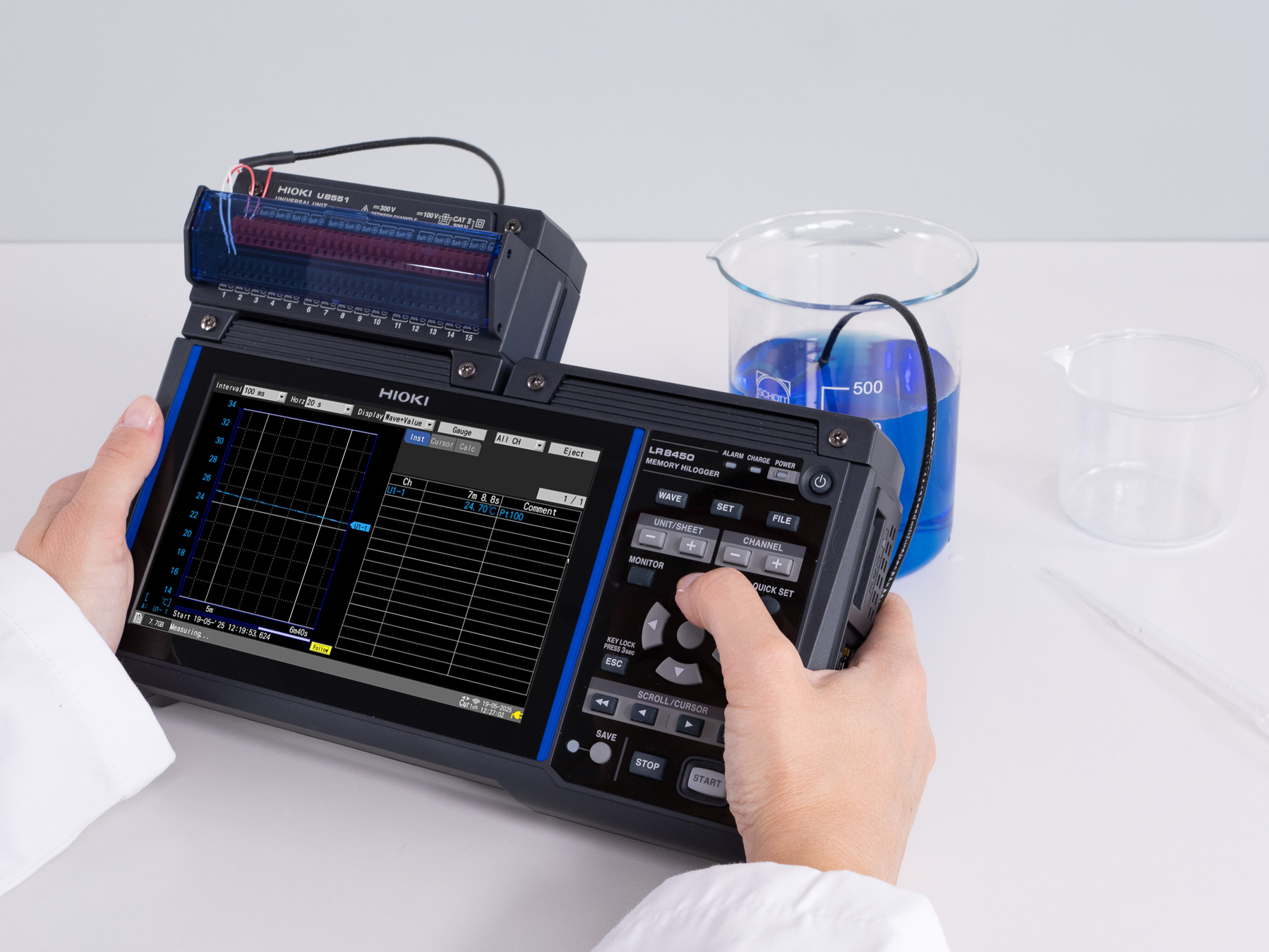 U8551 - 15-ch logger module for voltage, temperature and resistance, 10 ms