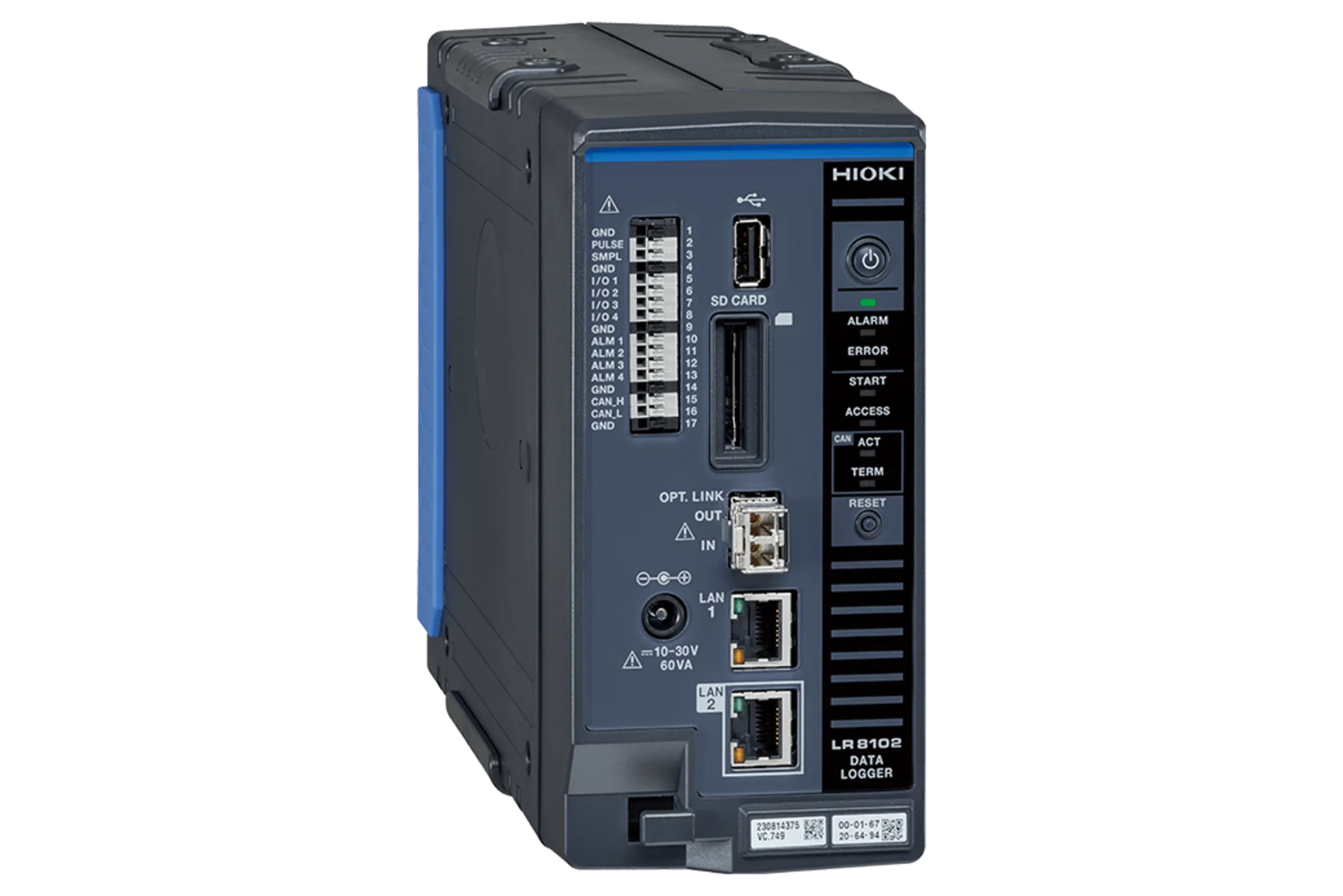 LR8102 - Modular multi-channel Data Logger for system integration, optical sync, UDP, CAN