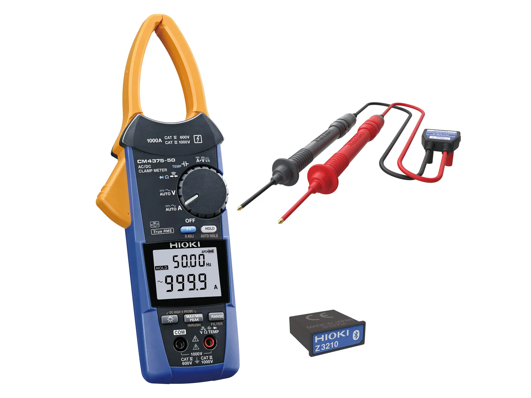 HIOKI CM4375-93 clamp multimeter pv kit 1000a ac dc 2000v dc bluetooth