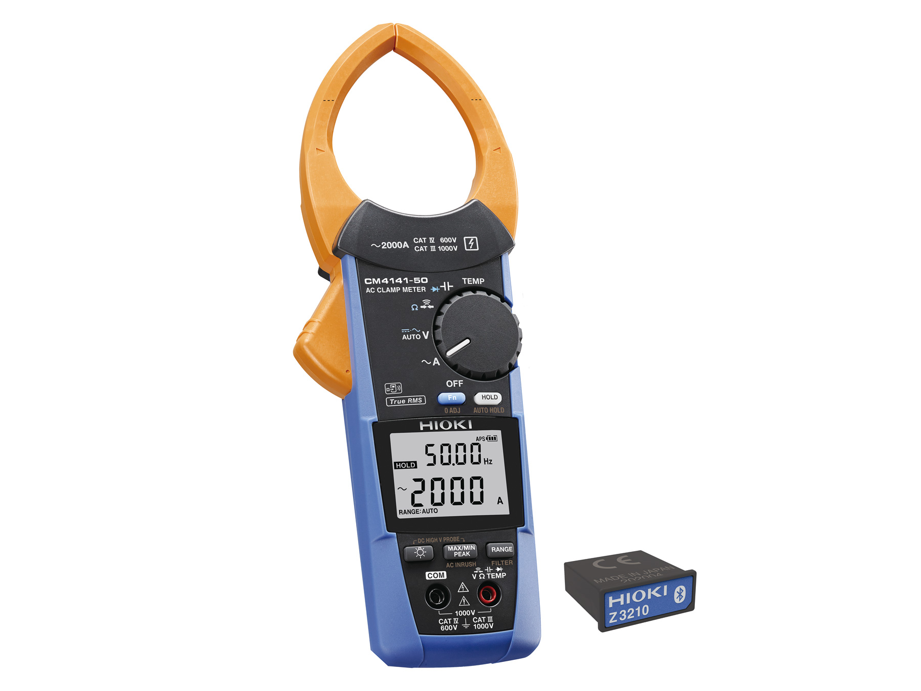 HIOKI CM4141-90 true rms clamp multimeter 2000a ac z3210 bluetooth