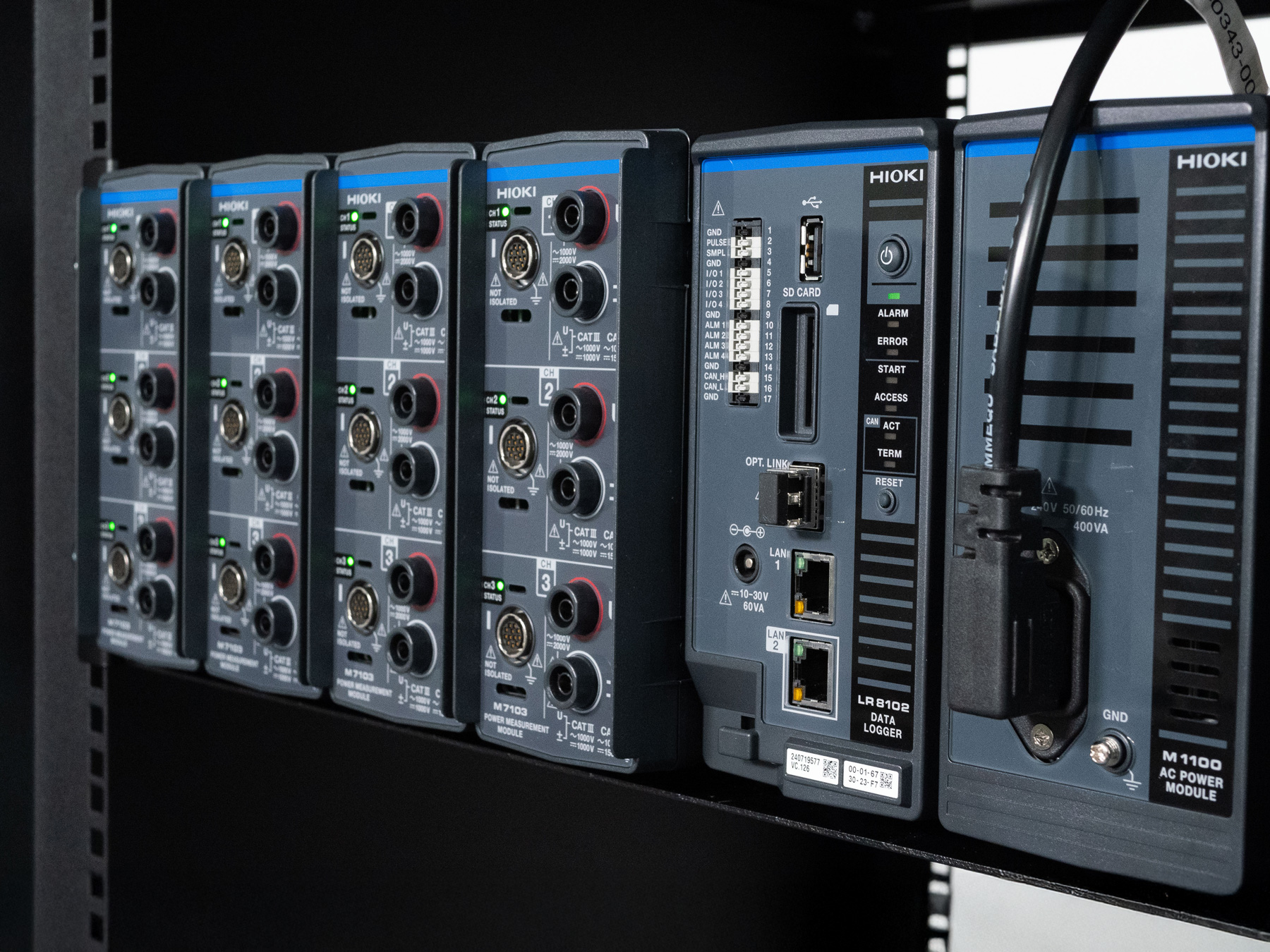 HIOKI M1100 AC power supply module for M7103 powers up to four M7103 modules