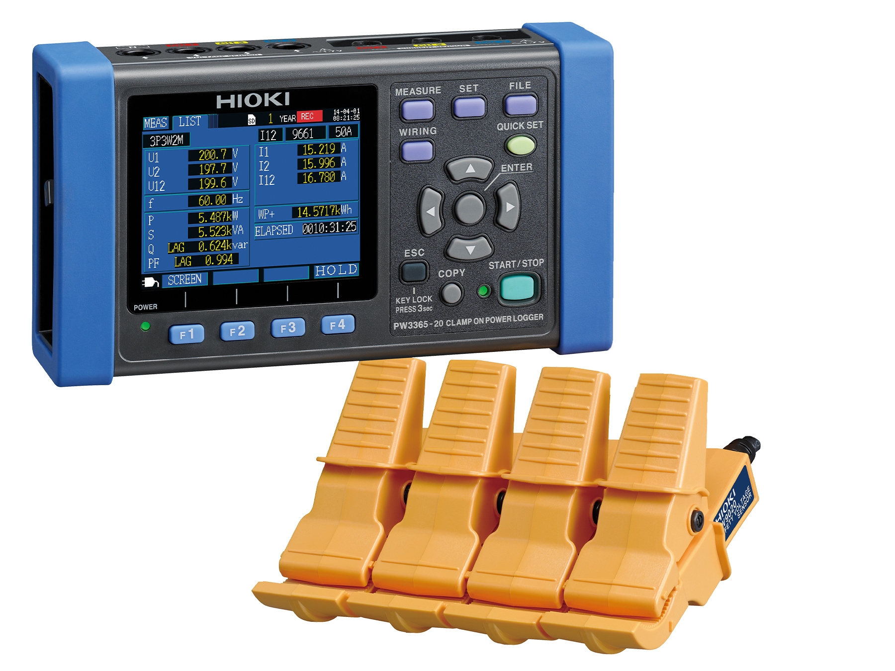 PW3365 - Compact Three-Phase Power Logger with non-contact voltage sensors