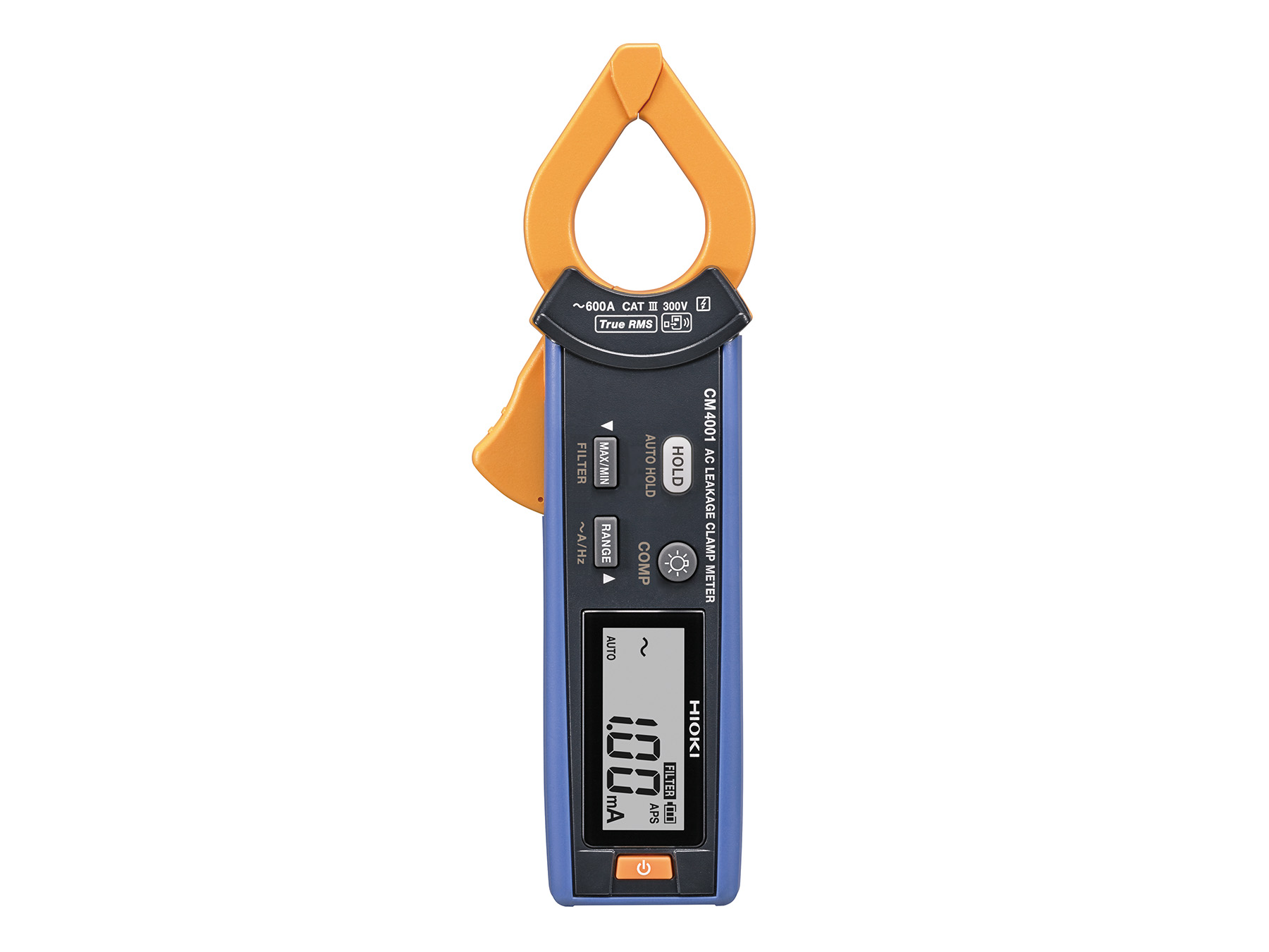 CM4001 - Compact AC Leakage Clamp Meter with True RMS measurement, up to 600 A