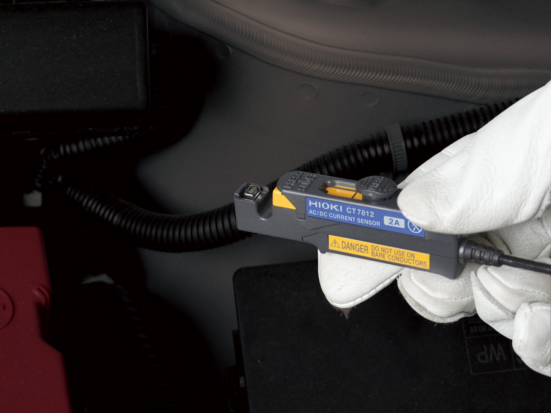 HIOKI CT7812 current probe 2a 100khz tight space install