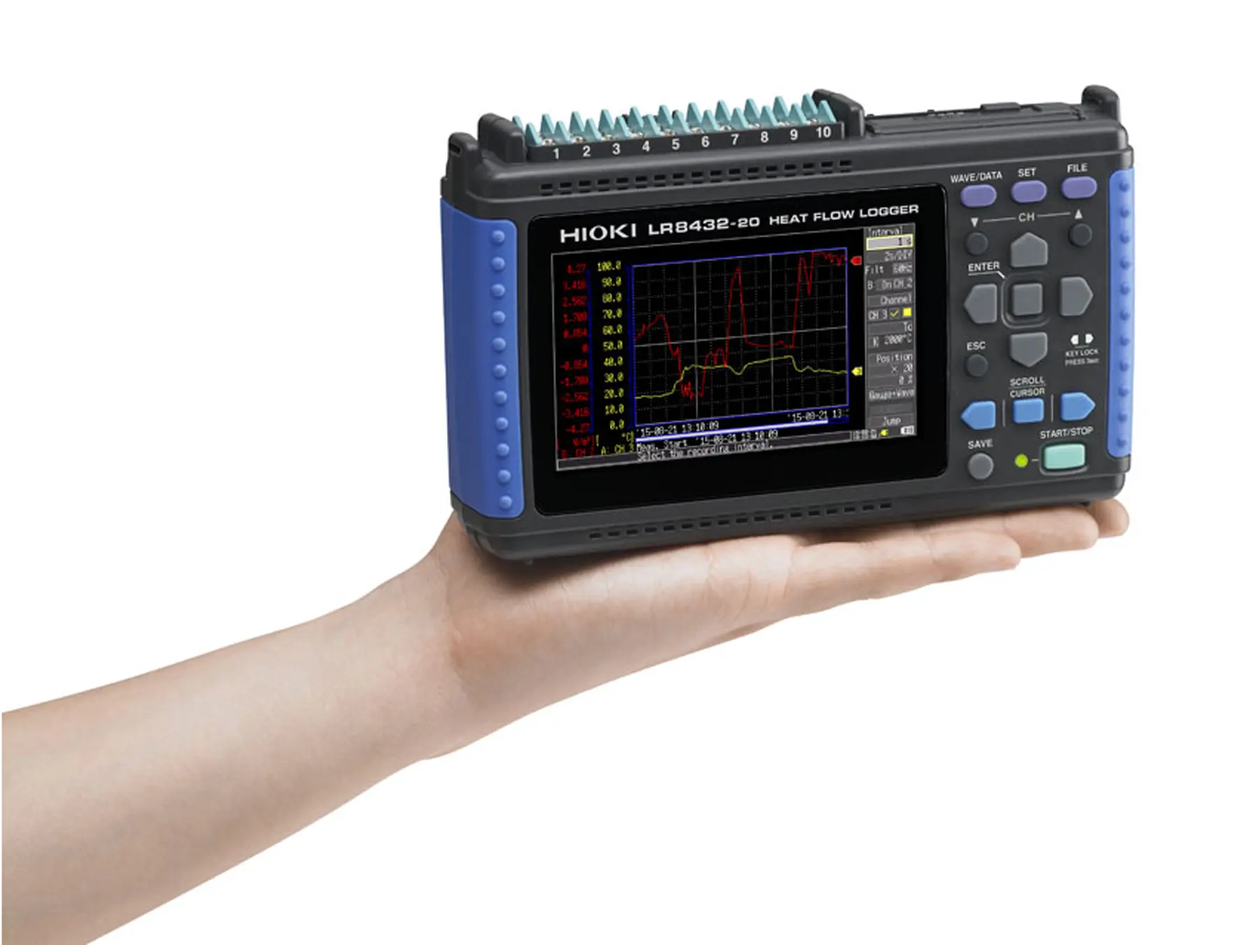 HIOKI LR8432 handheld 10-channel data logger