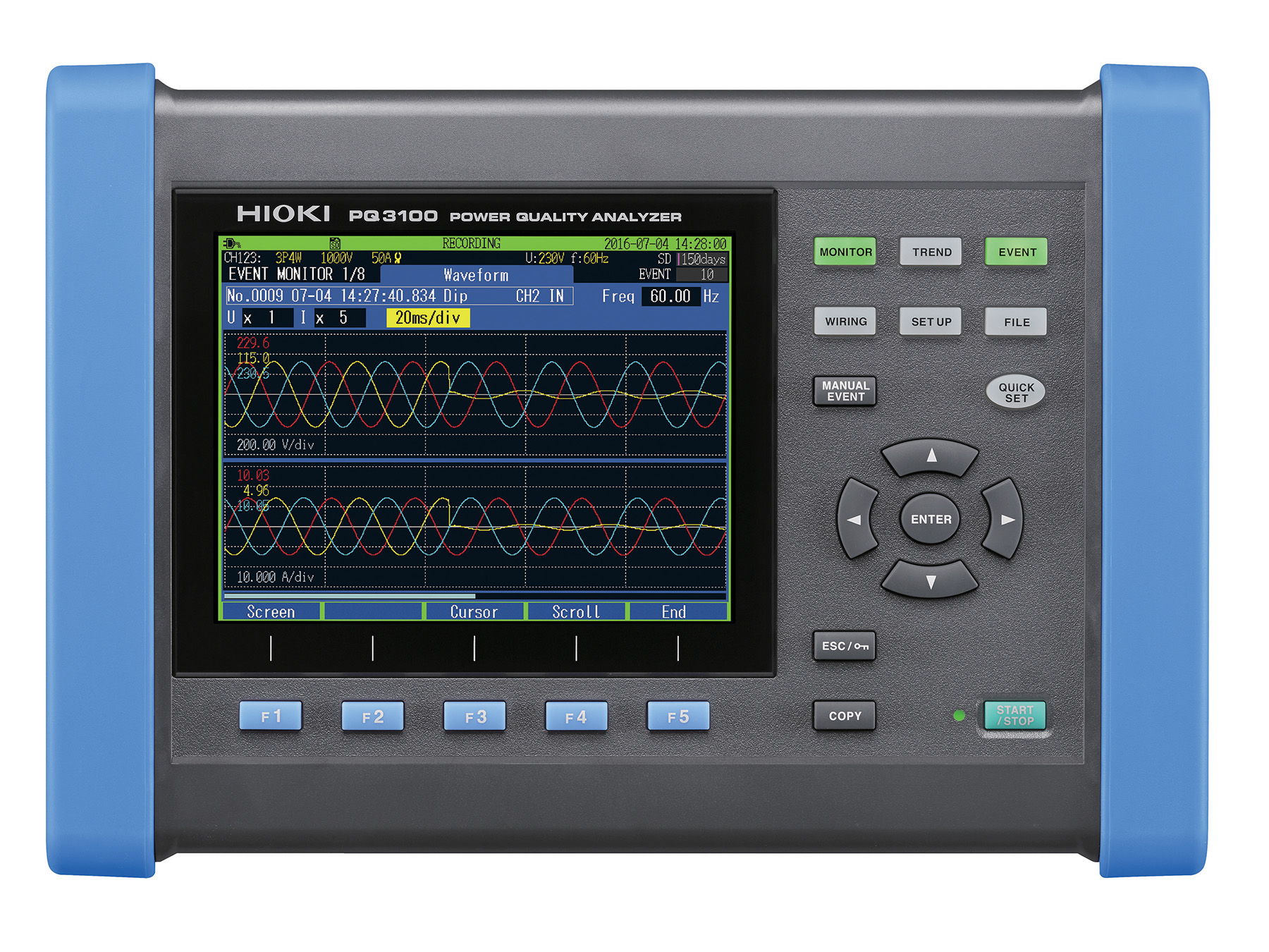 PQ3100-94 - Power quality measuring device with 4 flexible current transformers