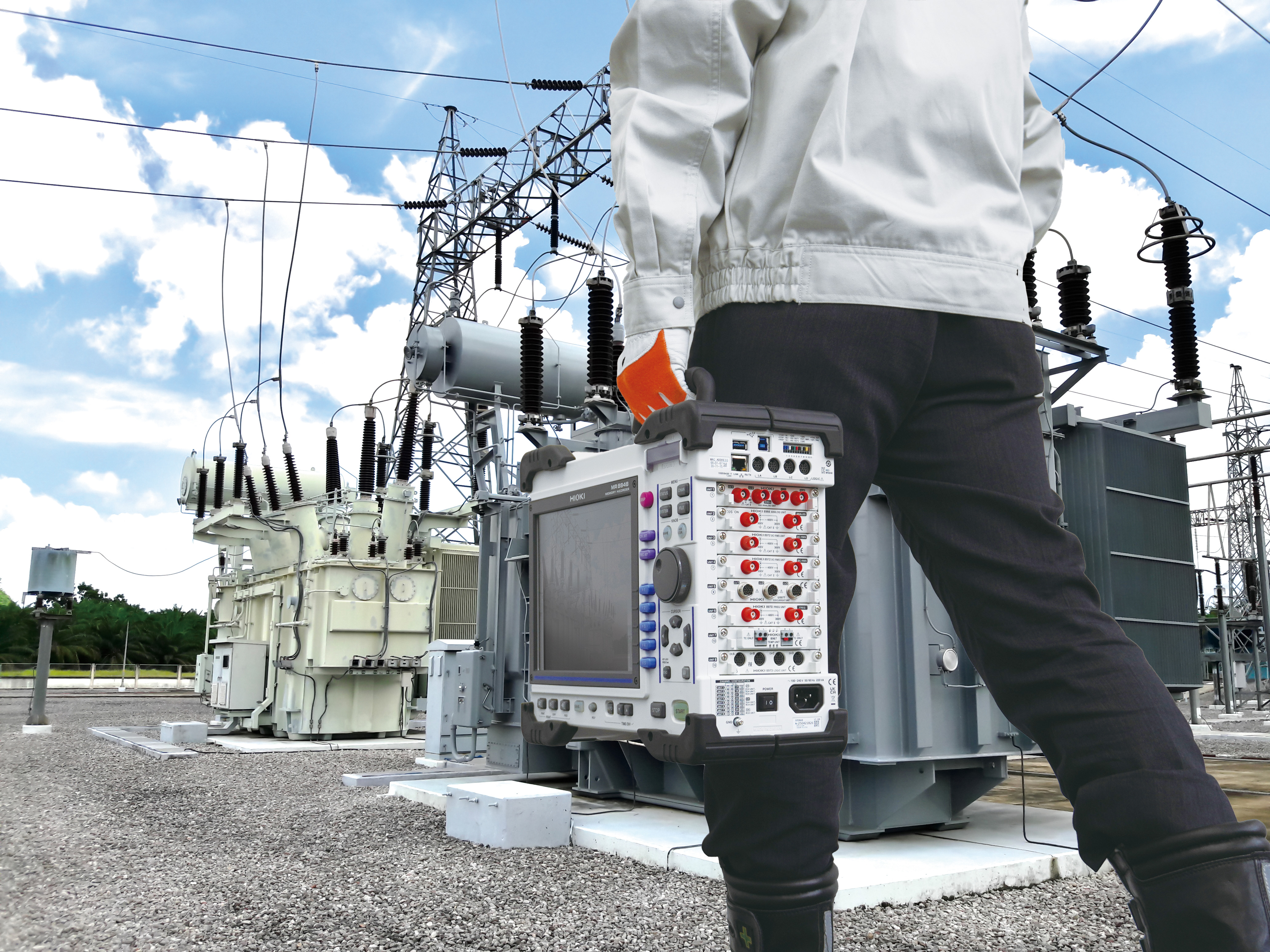 MR8848 - Modular 32-channel memory recorder, 20 MS/s, 1000 V direct input, rugged design