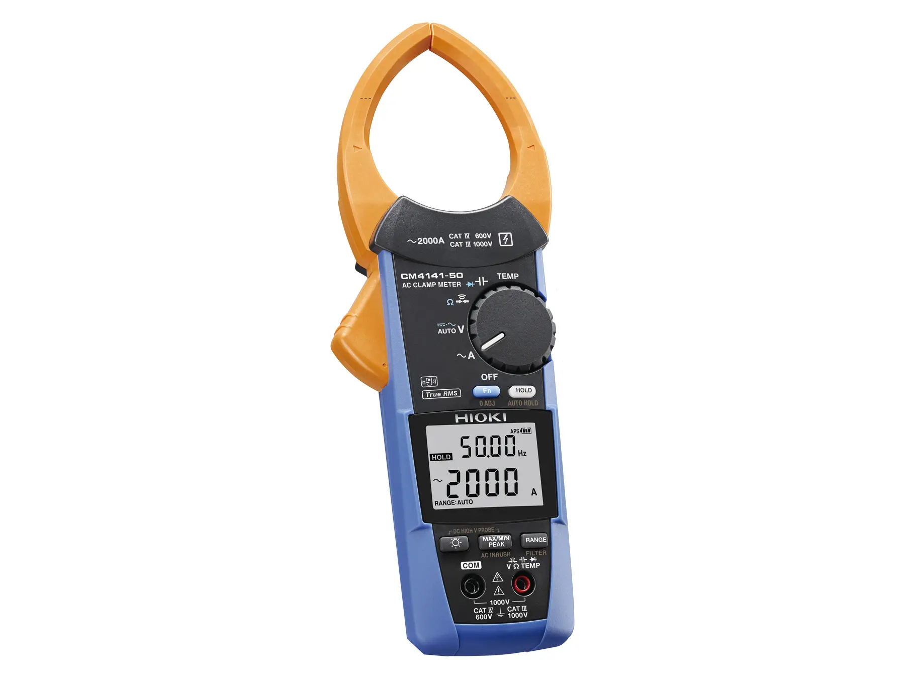 HIOKI CM4141-50 true rms clamp multimeter 2000a ac compact design