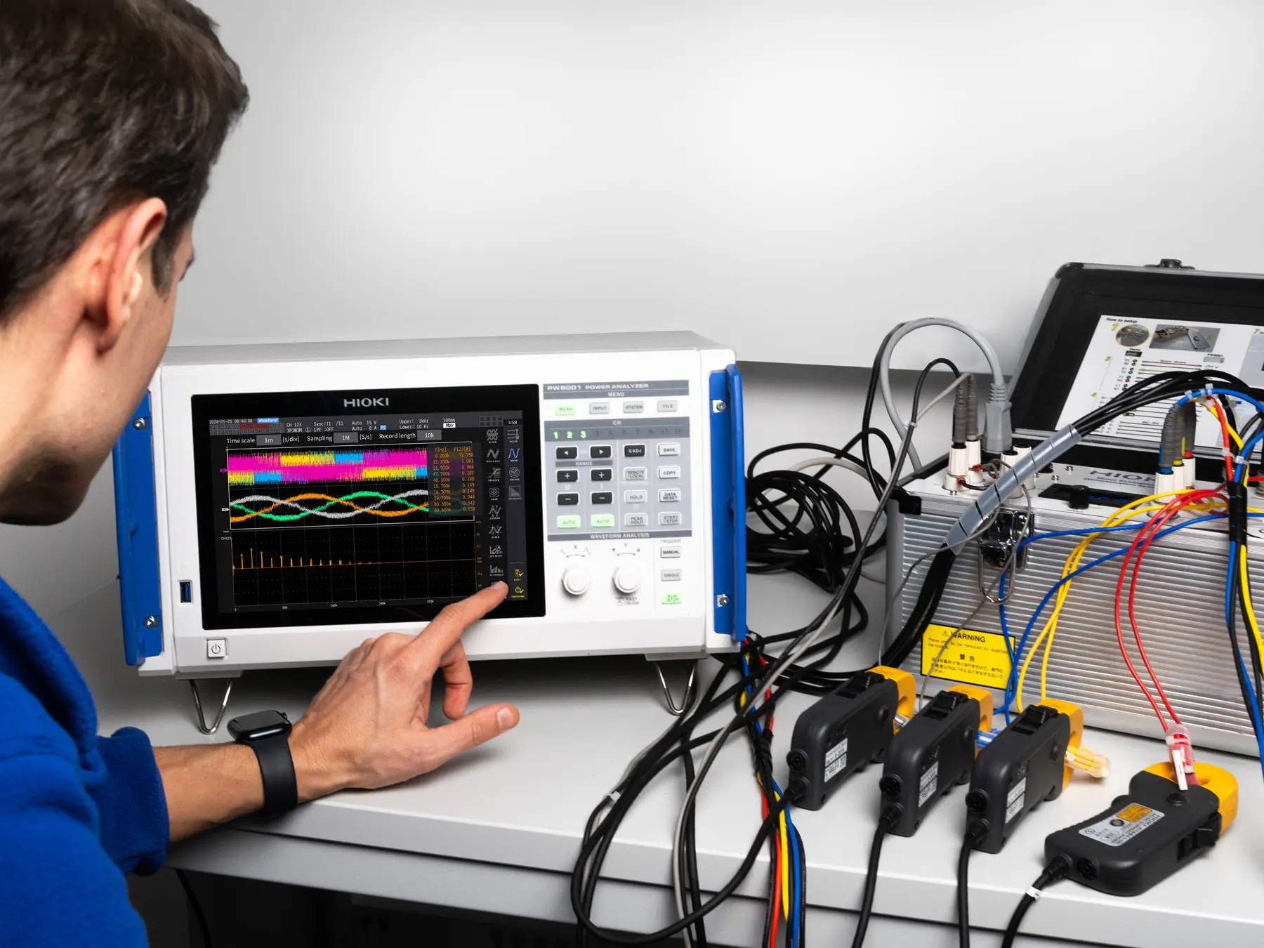 HIOKI PW8001 high precision power analyzer plug and play connectivity with HIOKI current sensors