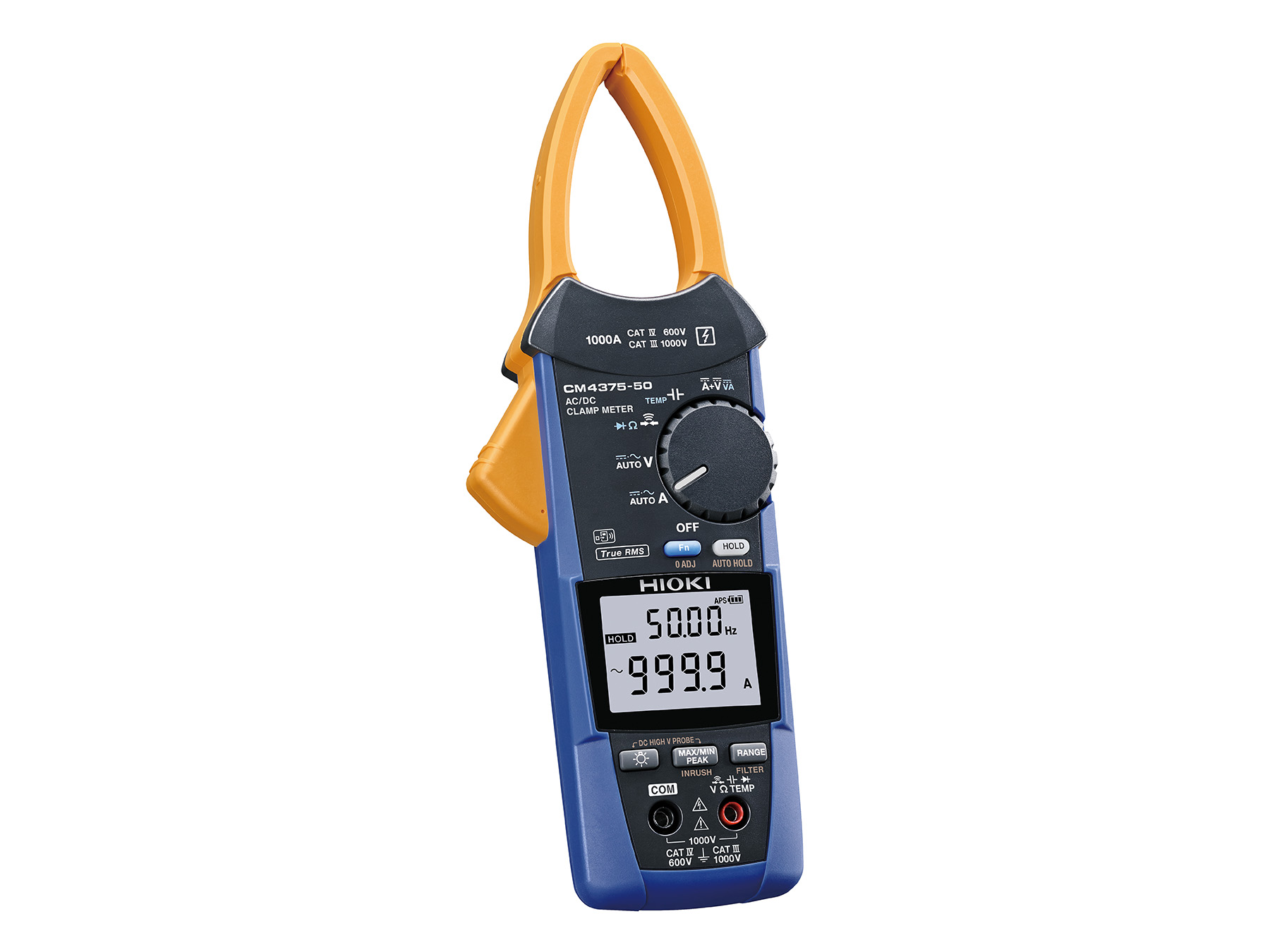 CM4375-50 - True RMS AC/DC Clamp Multimeter with 1000 A Range and Super Slim Jaws