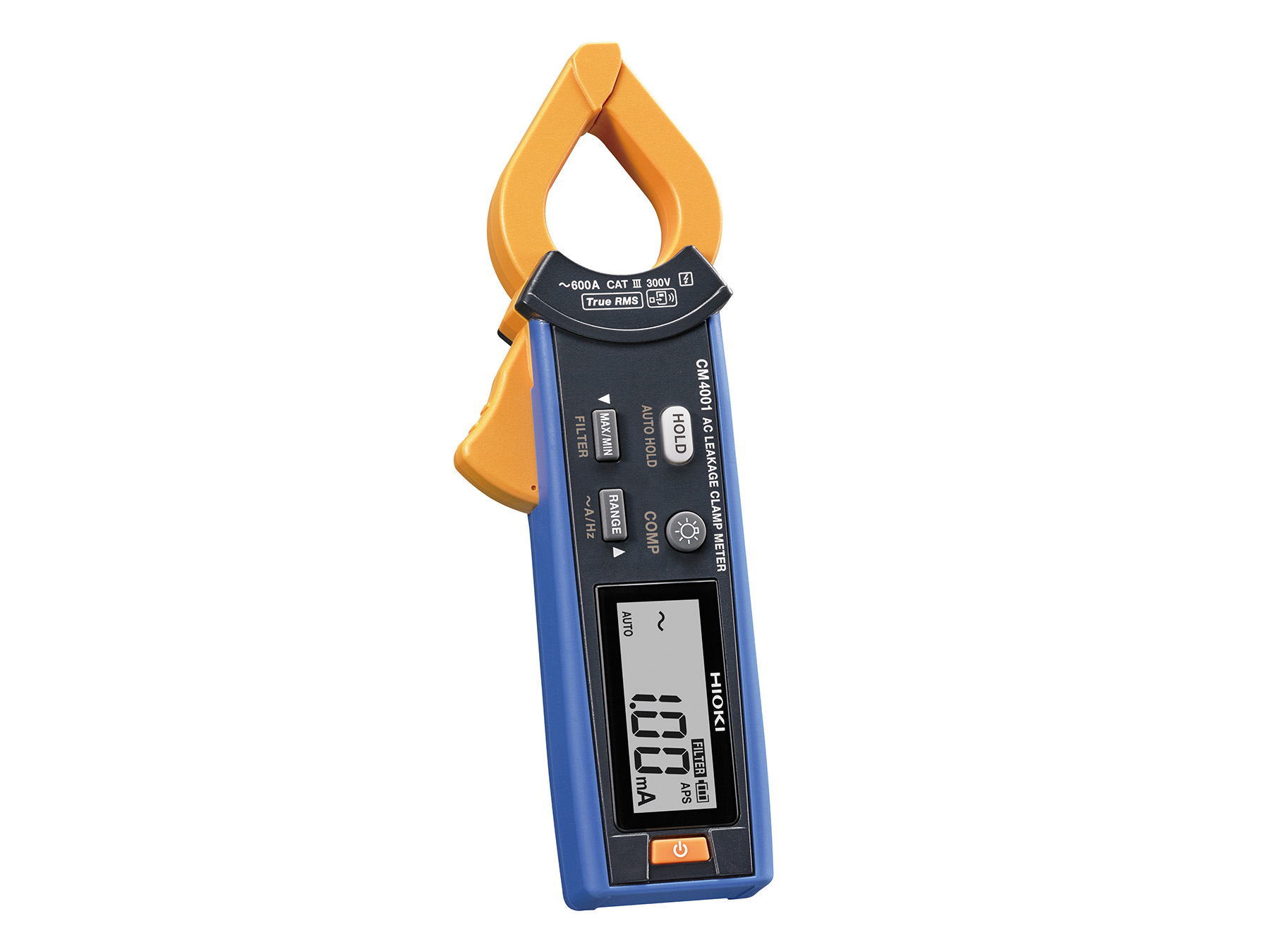 CM4001 - Compact AC Leakage Clamp Meter with True RMS measurement, up to 600 A