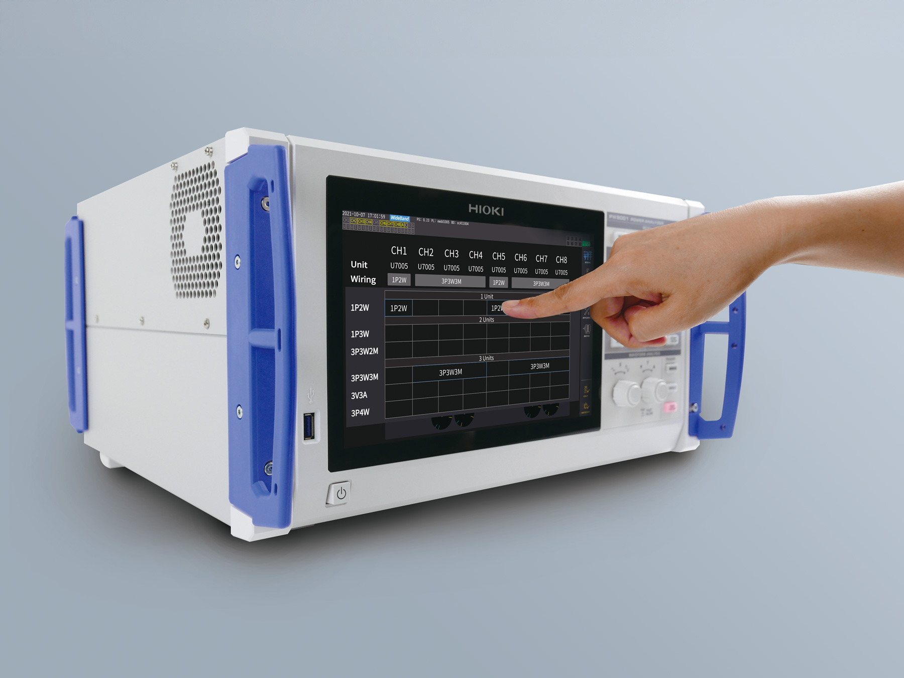 HIOKI PW8001 high precision power analyzer for power converter and inverter efficiency analysis